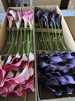 Prix Usine Grande Taille Lys Calla Artificiel en EVA Fleur au Toucher Réel pour Centre de Table Décoration
