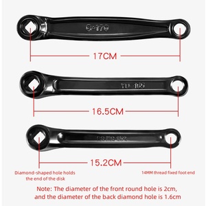 Brazos de manivela para bicicleta MID soporte inferior Crankse T 170mm 165mm 152mm BMX niños bicicleta MTB bicicleta rueda de cadena y piezas de manivela - Product Image 3