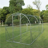 Gallinero de metal resistente, fácil montaje, patio trasero al aire libre, uso en granja, jaula para aves de corral