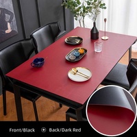 Nappe ronde imperméable de style nordique moderne, couleur unie, tapis de table basse, tapis de table à manger, tapis de bureau en cuir PVC