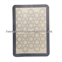 Tapis de cuisson rond pour macarons, résistant aux hautes températures, antiadhésif, compatible four, pour biscuits, 42*29.5cm
