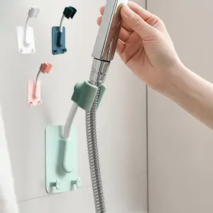 YXHT support de pommeau de douche auto-adhésif réglable support mural salle de bain avec 2 supports de crochet