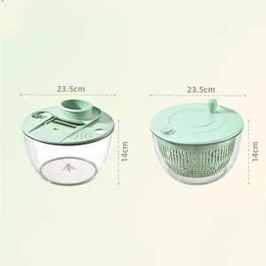 Spinner para ensalada <span class=keywords><strong>de</strong></span> cocina <span class=keywords><strong>de</strong></span> gran capacidad, colador con mango giratorio, cesta <span class=keywords><strong>de</strong></span> drenaje, Spinner <span class=keywords><strong>Manual</strong></span> para <span class=keywords><strong>lechuga</strong></span> con <span class=keywords><strong>picador</strong></span> <span class=keywords><strong>de</strong></span> verduras - Product Image 2