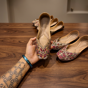 BS INTERNATIONAL Bridal Traditional <b>Shoes</b> NAGT70 Free Size Available Cheap Price Leather Embroidery Design Fashion Trend - Product Image 1