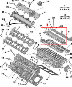 Couvre-culbuteurs OE 0248H9 0248.H9 9633287480 pour Peugeot <span class=keywords><strong>406</strong></span> 407 508 607 Citroën C5 3.0 Tête de cylindre - Product Image 2