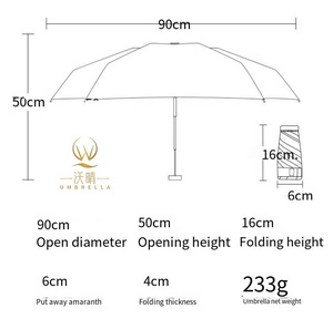 <span class=keywords><strong>Parapluie</strong></span> manuel en fer <span class=keywords><strong>haut</strong></span> <span class=keywords><strong>de</strong></span> <span class=keywords><strong>gamme</strong></span>, minimaliste, anti-UV, mini, portable, double usage soleil/pluie, six plis, argent titane pour <span class=keywords><strong>femme</strong></span> - Product Image 4