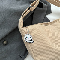 Sac à main en velours côtelé pour femme avec fermeture éclair, deux poignées, résistant à l'eau, design décontracté - Fournisseur en gros tendance