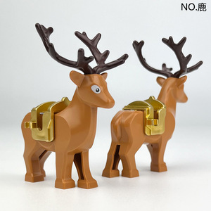 Blocchi di Costruzione in Plastica MOC a Forma di Animali: Elefante, Scimpanzé, Cammelli, Alce, Modello Educativo Fai-da-Te per Bambini e Bambine - Product Image 6