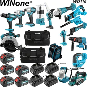 Winone Wholesales Brushless Cordless Combo Power Tools 15 Kits Tool Set 20v Volt 18v Volt XRP Drills