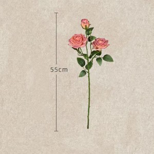 Wholesale French-<b>style</b> Artificial Flower Single 3-<b>head</b> Charred Edge Rose for Wedding New Year Home Living Room Decoration - Product Image 6