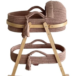 Cesto di Mosè per Neonati e Bambini Fatto <span class=keywords><strong>a</strong></span> <span class=keywords><strong>Mano</strong></span>, 100% Naturale in Foglie di Mais Organico, Bellissima Decorazione per la Cameretta 2026 - Product Image 1