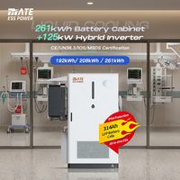 Système de Stockage d'Énergie Hybride Tout-en-un pour Extérieur avec Refroidissement Liquide, 125kW 261kWh, Onduleur et Batterie au Lithium, Certifié UN38.3 pour Hôpitaux