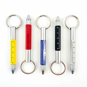 4 in 1 Multi Function Ruler Screwdriver Pen With Keychain, <b>Mini</b> Pocket Metric <b>Scale</b> Tool Pen Custom Logo - Product Image 1