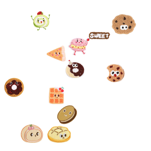 Nuevos Parches de Tela Chenille Autoadhesivos con Diseño de Comida en 3D, Estilo Kawaii, Bordados a Mano, con Diseño de Pan, Pizza, Papas Fritas, Galletas, Donuts y Pasteles - Product Image 1