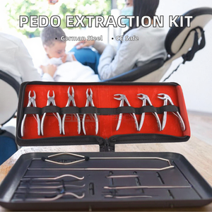 <b>Blush</b> Surgical Extraction Forceps Kit Pedo 7Pc Set General Surgery Manual German Stainless Steel Class II CE ISO Certified - Product Image 2