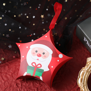 La festa di natale creativa a forma di stella di vendita calda favorisce l'imballaggio della confezione regalo di natale della caramella - Product Image 4
