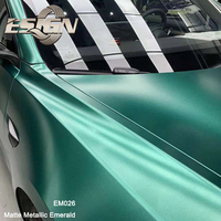 EM026 enveloppes autocollantes en vinyle de voiture vert émeraude métallique mat