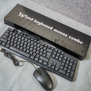 Wired Keyboard <b>Mouse</b> Combo 104 Keys English For Home Office - Product Image 1