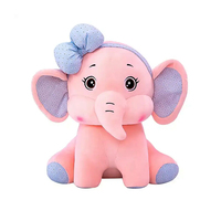 Boneka Babi Plush EN71 REACH yang Dapat Disesuaikan, Mainan Hewan Kartun dari Kain Lembut, Boneka Hewan Isi Dakron Kustom