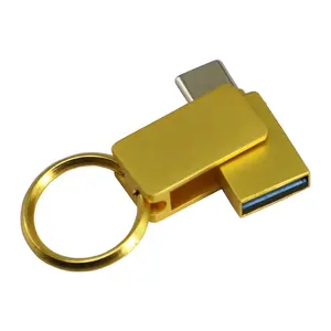Phong Cách Mới Mini Kim Loại 32GB USB Flash Drives USB2.0 3.0 16GB 128GB 4GB 64GB Dual Otg Type-C Pendrive U Đĩa Cho Điện Thoại Máy Tính