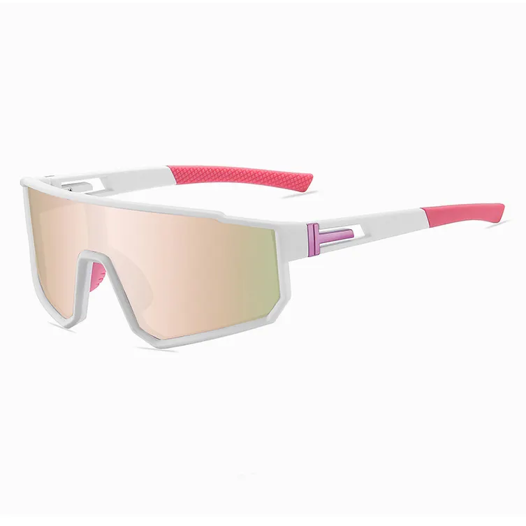 نظارات ركض للرجال UV400 من الشباب بحجم كبير ، نظارات رياضية مخصصة لركوب الدراجات في الهواء الطلق ، نظارات شمسية مستقطبة للرجال
