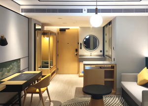 ASICO Cabine de luxe Maisons capsule modulaires préfabriquées Maisons préfabriquées Portes en <span class=keywords><strong>bois</strong></span> ignifugées répertoriées UL pour hôtel - Product Image 2