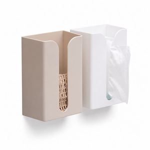 Wall Mounted Tissue Box No Drill Rectangular Kitchen Bathroom Storage <b>Holder</b> - Product Image 5