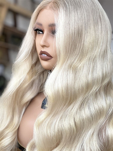 Peluca de Cabello Humano Virgen Europeo de Diseño de Lujo, Ondulado, Color Balayage, Encaje Transparente, Nudo Único, Línea de Cabello Pre-Definida - Product Image 1