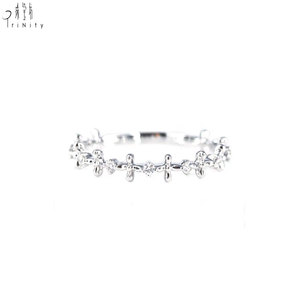 Tremendous Quality Antique Cross Shaped Vintage Exquisite Stackable <b>Ring</b> Jewelry 18K Solid Gold Real Natural Diamonds <b>Ring</b> - Product Image 2