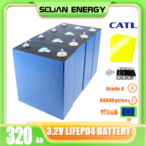เซลล์แบตเตอรี่ลิเธียมไอออนเกรด314ah 3.2V ปล่อยพลังงานได้เป็นปริซึมสำหรับระบบเก็บพลังงานหมุนเวียน - Product Image 2