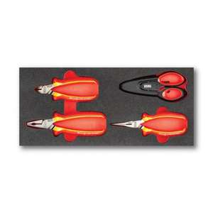 USAG - U05191019 Assortment with <b>pliers</b>, wire cutters and scissors for <b>electricians</b> 1000V (4 pcs.) ELECTRONICS - Product Image 1