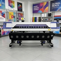 Nouvelle imprimante d'étiquettes flexibles éco-solvant automatique Hancolor 1,6 m 1,8 m avec tête XP600 pour petites entreprises, impression rouleau-à-rouleau, vitesse d'impression 40/h