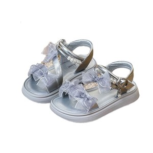 Sandalias de Playa para Niñas Mai Mai 2026, Diseño de Princesa con Lazo de Perlas y Cierre de Velcro, Punta Abierta - Product Image 1