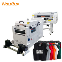 Warna Dunia mesin cetak printer dtf pencetak a3 dtf i3200 xp600 pencetak dtf dengan pengocok oven cerdas stabil untuk memulai
