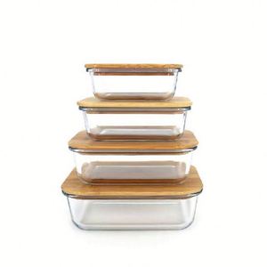 Special Round Glass Plastic Lid <b>Lunch</b> <b>Box</b> Home Crisper Bento <b>Box</b> Microwave Safe Durable Environment-Friendly for Newborns - Product Image 2