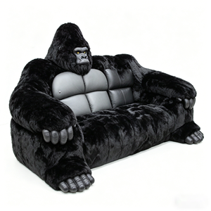 Sculpture Gorilla <b>Sofa</b> Novelty Gorilla Seating Luxury Fiberglass Furry Creative Couch for Hotel Lobby Home Living Room - Product Image 3