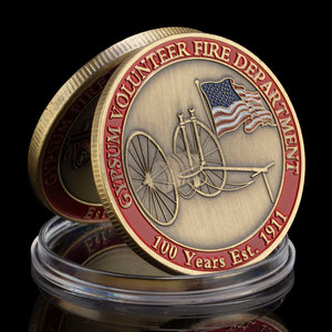 Factory <strong>Custom</strong> Fire <strong>Department</strong> Collectible Copper Plated Firefighter Souvenir Challenge Coin - Product Image 6