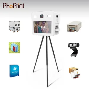 Pho print tragbare leichte Touchscreen-Foto kabine mit Kamera und Drucker
