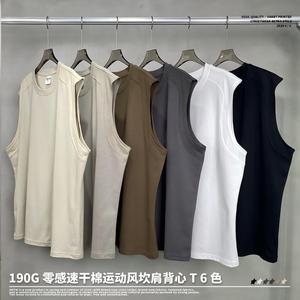 Camiseta sin mangas de algodón de secado rápido 190G para hombre, corte raglán, venta al por mayor, logotipo personalizado, ropa urbana, chaleco deportivo de baloncesto - Product Image 4