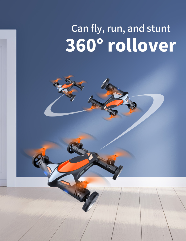 Remote Control Air-Ground Flying Cars Mini Dron 4K Hd Camera Aerial Photography RC Drone Quadcopter Children's Toy Gift