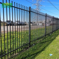 Customized Decorative Tubular Arrow Fence Tube Metal Ornamental Black Galvanized 6X8 Security Spear Top Steel Fence Panels