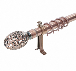 Poste de cortina ajustable, venta de fábrica, Barra telescópica de 2 metros, único poste, cabeza de huevo de <span class=keywords><strong>ganso</strong></span>, postes de cortina de larga duración - Product Image 5