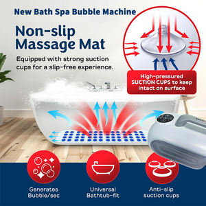 Alfombrilla de Baño Portátil con Burbujas de Masaje, con Almohada Inflable, Plegable, Antideslizante, para Disfrutar de un Baño de Spa <span class=keywords><strong>en</strong></span> <span class=keywords><strong>Casa</strong></span> y Relajación - Product Image 2