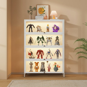 Vitrine en métal <span class=keywords><strong>pour</strong></span> figurines, meuble de rangement en fer <span class=keywords><strong>pour</strong></span> modèles et briques <span class=keywords><strong>LEGO</strong></span> - Product Image 2