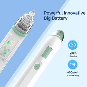 Pembersih hidung listrik bayi IPX6 tahan air 650mAh baterai vakum penyedot hidung aspirator lendir alat pembersih untuk - Product Image 6