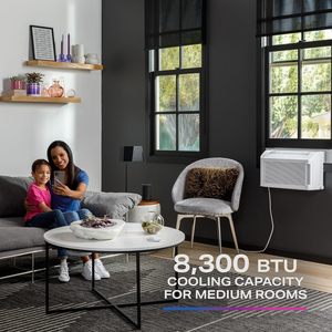 Aire Acondicionado de Ventana Profile ClearView 8300 Btu, Unidad de Refrigeración Inteligente para el Hogar, Blanco, 115 Voltios - Product Image 6