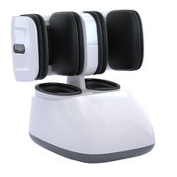 Appareil de massage des pieds et des genoux 2 en 1 avec chauffage, massage Shiatsu des pieds et compression d'air réglable pour les genoux