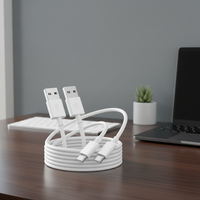 Câble de charge rapide Simsukian USB-C vers USB-A 2.0, 2 m, 480 Mbps, 60 W, cuivre étamé, 3 A/5 A, charge rapide pour voiture, Android, iOS, iPhone