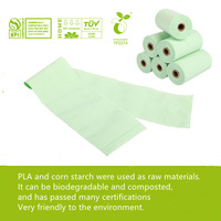 Logo de taille personnalisée sac de caca portable pour l'extérieur compostable fécule de maïs biodégradable sacs de caca pour chien