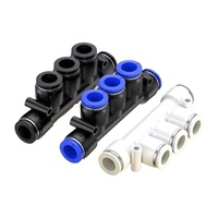 Raccord de tuyauterie, connecteur rapide pneumatique noir en plastique pour tube, raccord rapide pour tuyau d'air, fabricant de raccords à pousser
